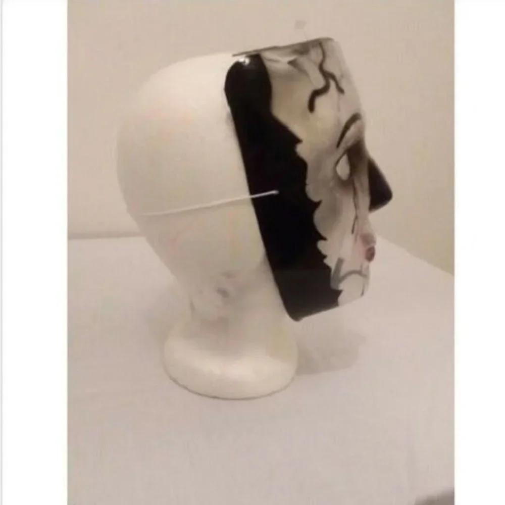 ZOMBIE MASK Halloween Costume Skeleton Scary Skull Split Face Horror New